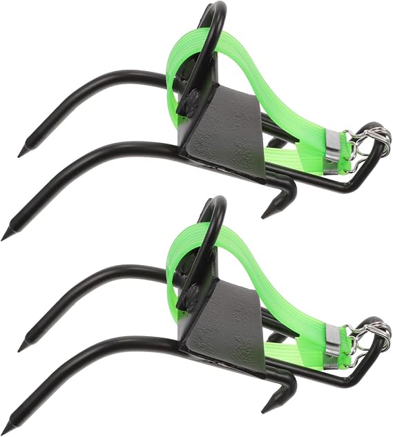 GANAZONO Tree Climbing Shoes Adjustable Ankle Buckle Tree Climbing Spikes Shoes with Elastic Bands 1 Pair Climbing Tools Set for Arborist Work Outdoor Climbing Tool 8.26X3.14X2.95 in