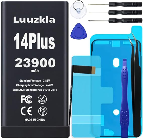 23900mAh Battery Compatible with iPhone 14 Plus, (New Upgrade) Super Capacity Battery Compatible with iPhone 14 Plus, with Full Tool Kits-0 Cycle-24 Months Service