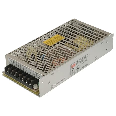 Mean Well RS-150-48 Power Supply, Single Output, 48 Volt, 3.3 Amp, 158.4 Watt, 7.8" L x 3.9" W x 1.5" H, Silver