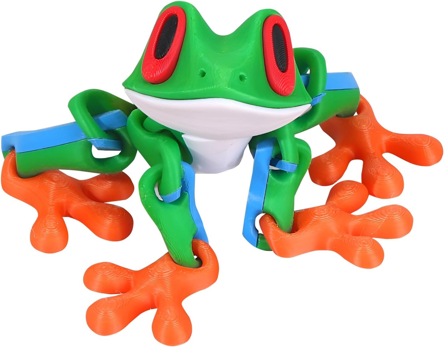 Funny Magnetic Fridge Stickers–Magnetic 3D Printed Frog,Novelty 3D Decorative Fridge Magnets for Kitchen, Office,3D Printed Animals,Gift IdeaGreenWhite