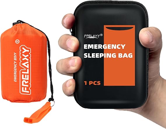 Frelaxy Emergency Sleeping Bag, Extra Thick Compact Survival Bivy