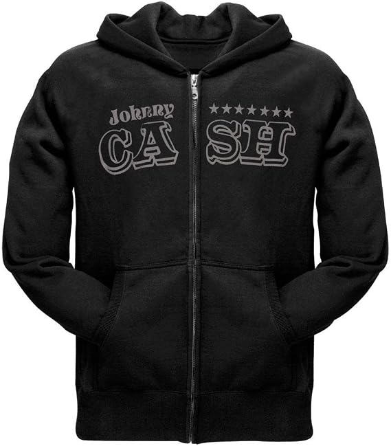 Johnny Cash - Stars Zip Hoodie - Medium Black