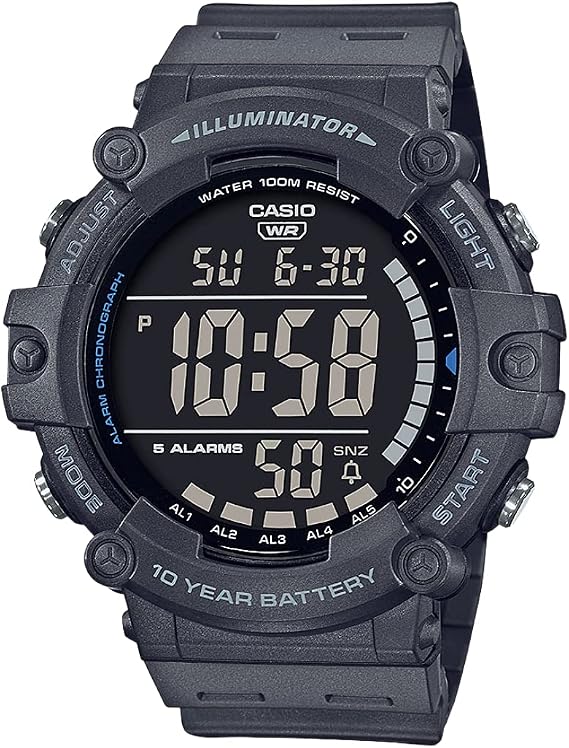 Casio AE-1500WH-8BV Standard Digital Men's Wrist Watch with Casio Box Overseas Model Dark Gray