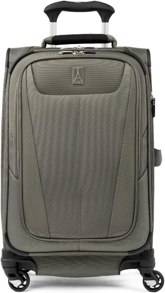 Travelpro Maxlite 5 Softside Carry-On Luggage Spinner, Green, 21-Inch | Expandable With 4 Wheels, Lightweight & Versatile Travel Design, Men & Women