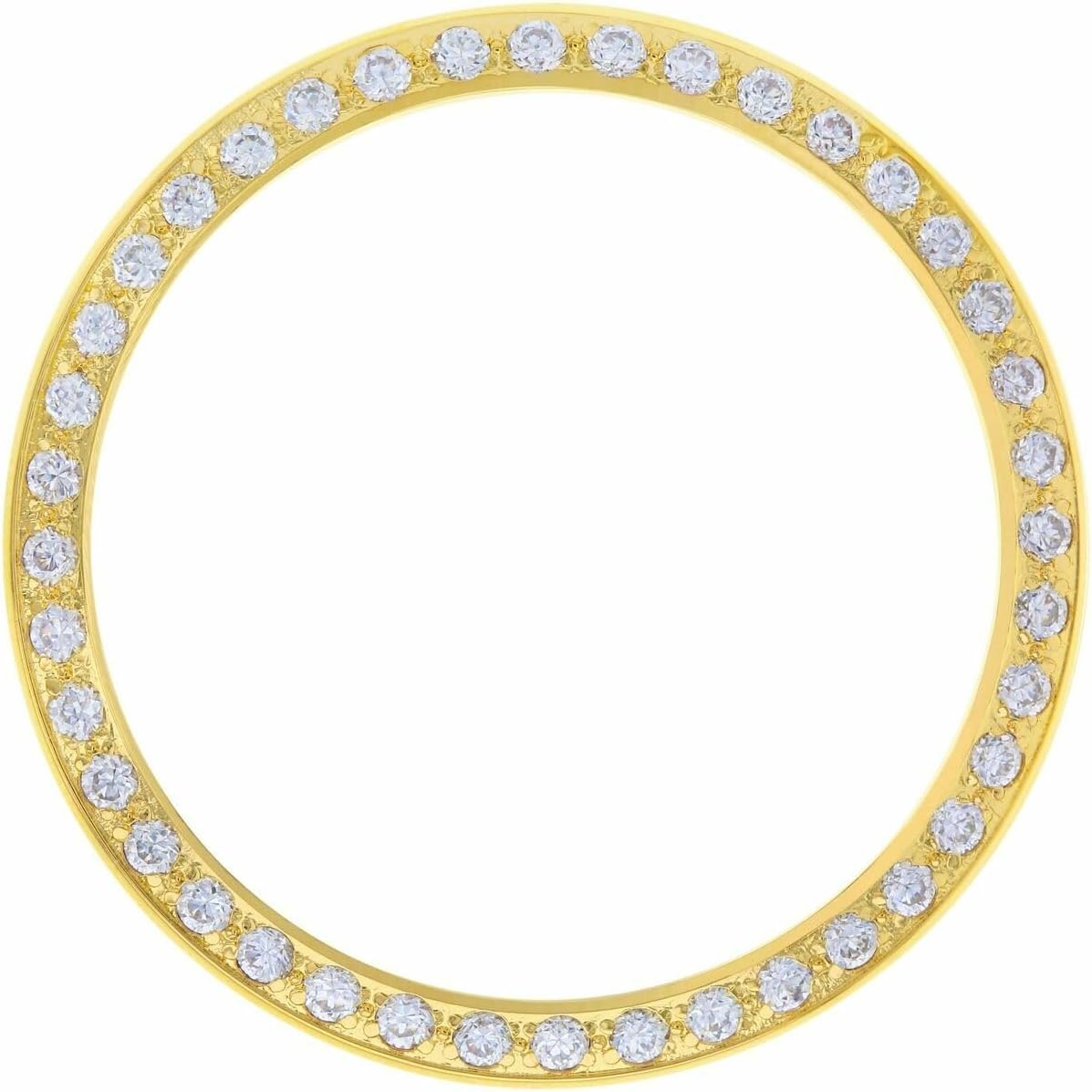 Ewatchparts Gold Created Diamond Bezel Compatible With 36mm Rolex Datejust 1601 1602 1603 16013 16233