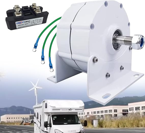 12000W Gearless Permanent Magnet Generator Low Speed AC Alternator Generators with Base Use for Wind Turbine,110V