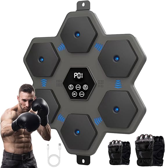 Music Boxing Machine for Kids, Gifts for Teen Boys | Boxing Wall Mount with Gloves Birthday Gifts for Teenage Boys