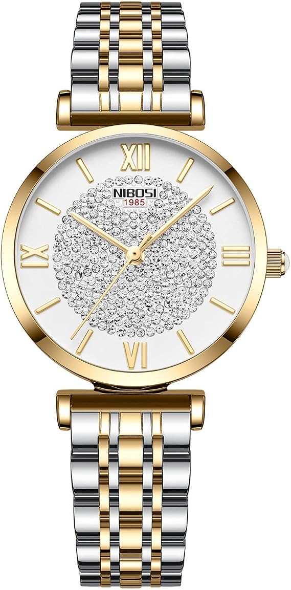 NIBOSI Women's Watch Analog Rose Gold Quartz Watch for Ladies Stylish Waterproof Stainless Steel Dress Wrist Watch Girl Bracelte