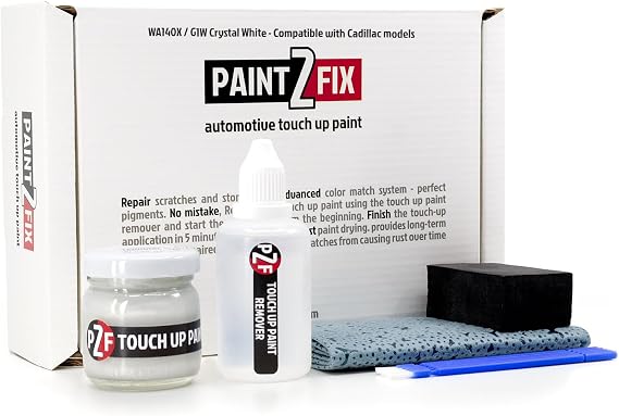 G1W / WA140X Crystal White Touch Up Paint Kit for Cadillac 0.84 fl oz