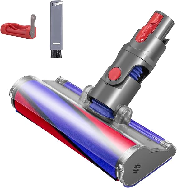 Soft Roller Cleaner Head Compatible with Dyson V8 V10 V11 V15 Vacuum Cleaner, Fluffy Head Replacement for Hardwood,Vinyl Floor, Carpet