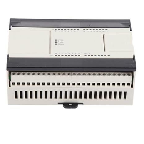 AMX FX3U M26MR E PLC Programmable Controller, Plastic Programmable Logic Relay with Analog Ethernet Port, PCL Control Board for Industrial Automation