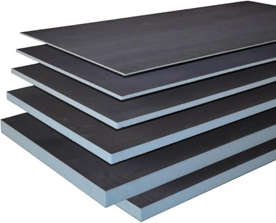 5X Tile Backer Board Insulation XPS Foam Waterproof Cement Coat 1200x600mm Underfloor Heating Underlay (1200x600x10mm)