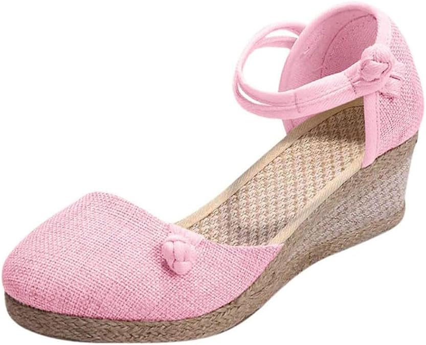 Platform Sandals Women's Espadrilles with Wedge Heel Wedge Sandals Heel Espandrillos Women's Summer Women Shoes Closed