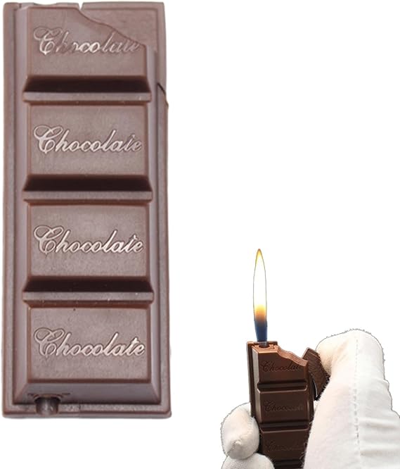 Chocolate Lighter, Butane Soft Flame, Cool Butane Lighter, Suitable for Barbecues, Candles, Camping (Sold Without Gas)