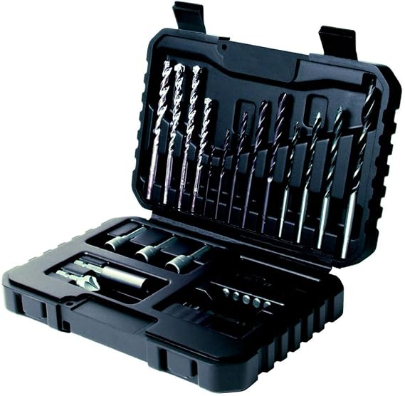 Black+Decker Bit- und Bohrer-Set (Zubehör-Set für alle Elektrowerkzeuge magnetischer Universalhalter mit stabiler Kassette 32 teilig) A7216