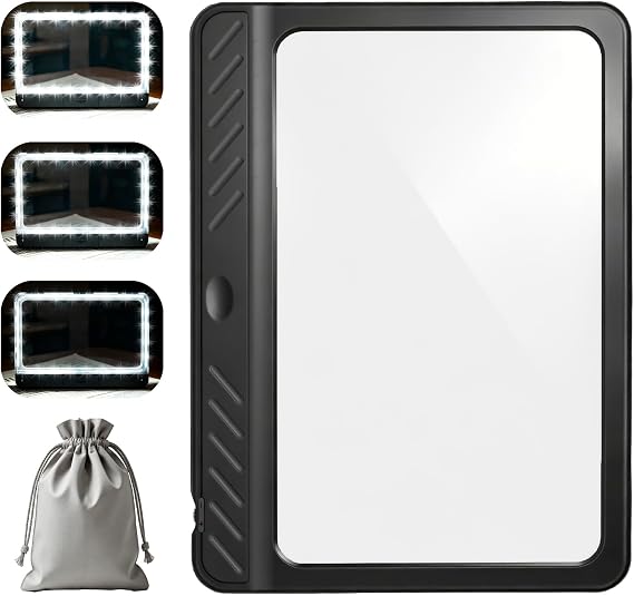 5X Magnifying Glass for Reading, Large Full Page Magnifier with Light
