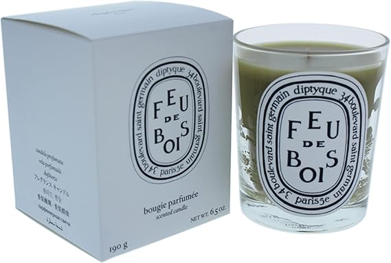 Diptyque Feu de bois Candle, 6.5 oz, Red, 3.5" Tall x 3" Diameter