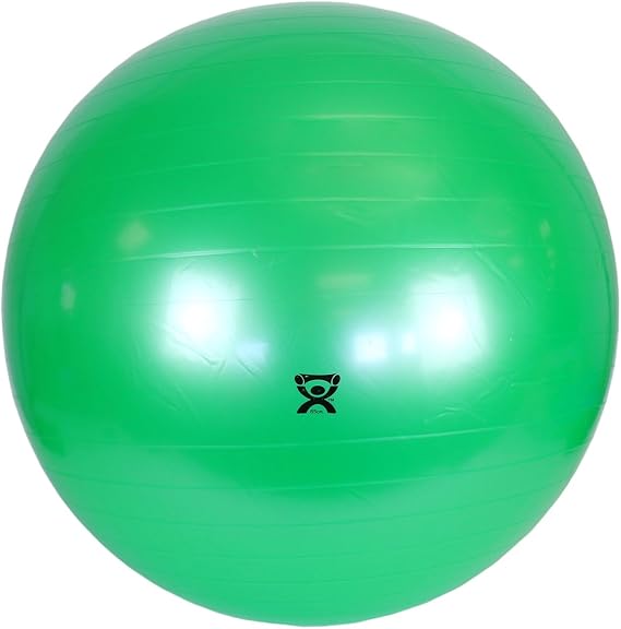 Cando 30-1800 Blue Non-Slip PVC Vinyl Inflatable Exercise Ball, 12" Diameter, 300 lbs Weight Capacity