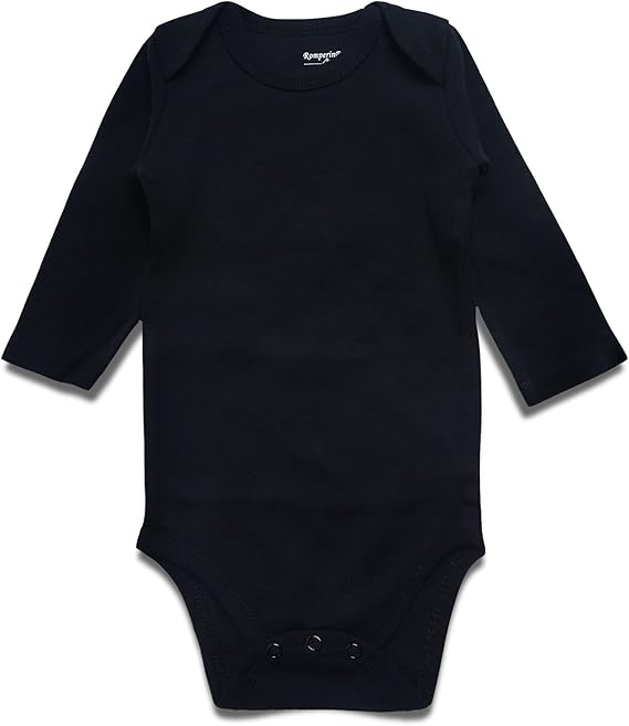 ROMPERINBOX Unisex Baby Onsies Solid Baby Bodysuit Romper Blank for 0-24 Months Boys Girls