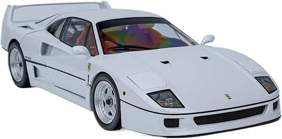 1 18 For Ferrari F40 Alloy Full Car Model Collection Ornaments For Gifts Desktop Decorations For Collections Enthusiasts(White)