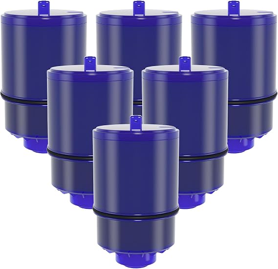 PUREPLUS Heavy Metal Reduction Faucet Filter Replacement, Compatible with PUR Plus RF9999, Removes Lead, Mercury, Chlorine, Fits FM-2500V, FM-3700, PFM350V, Advanced Faucet Mounts, 6 Pack