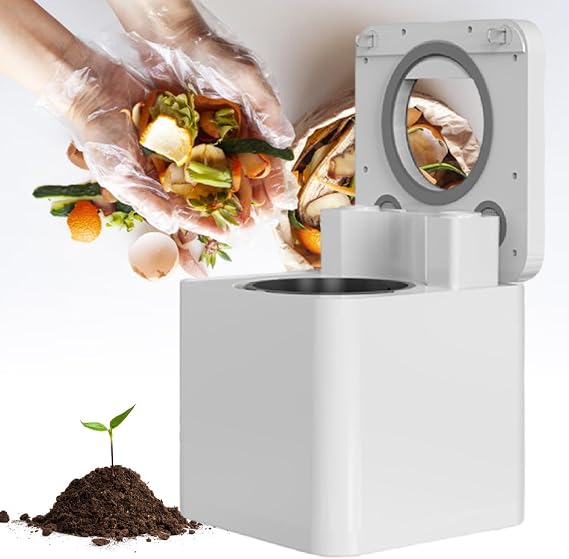 Smart Indoor Kitchen Composter, 3.3L Large Capacity Food Waste Compost Machine, Converts Waste to Dry Compost,110V