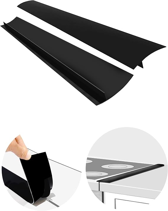 Silicone Stove Gap Covers, Heat Resistant, Dishwasher Safe, 2-Pack