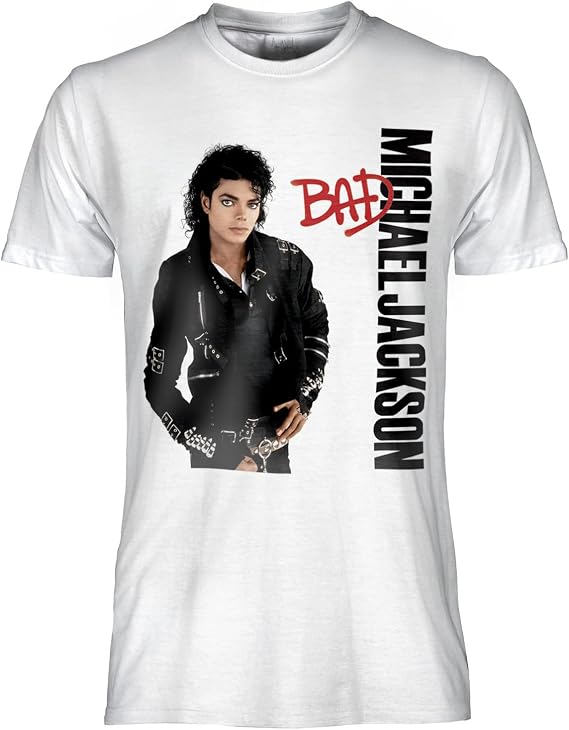 Michael Jackson Official Bad. Unisex Cotton T-Shirt, Regular Fit for Adults and Boys