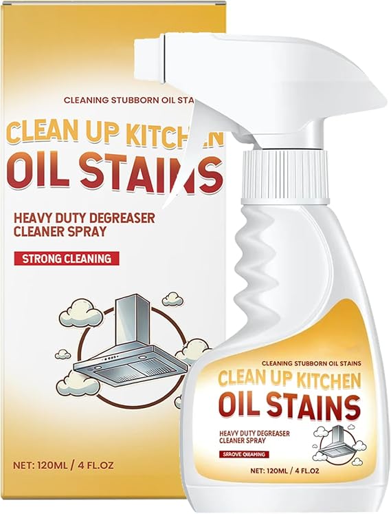 Clean Up Kitchen Oil Stains,120ml Kitchen Foam Spray Cleaners, for Kitchens, Countertops, Range Hoods, Ovens (1)