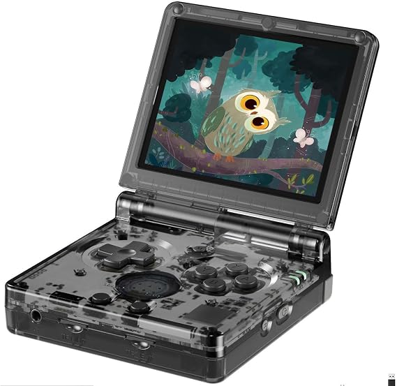 Anbernic RG35XXSP Flip Retro Handheld Game with 3.5 Inch IPS Screen Linux System Built-in 64G TF Card 5532 Games Support 5G WiFi Bluetooth TV Output(Transparent Black)