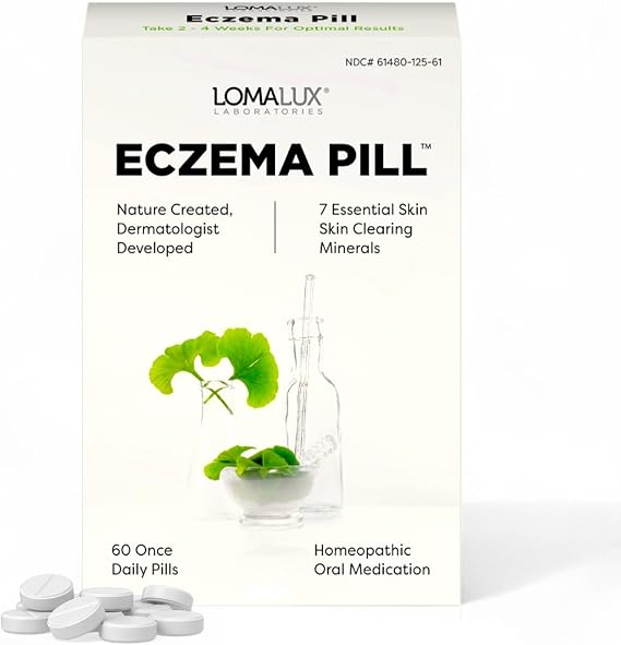 Loma Lux Eczema Pills for Rash & Itchy Skin Relief with 7 Minerals,60 Ct