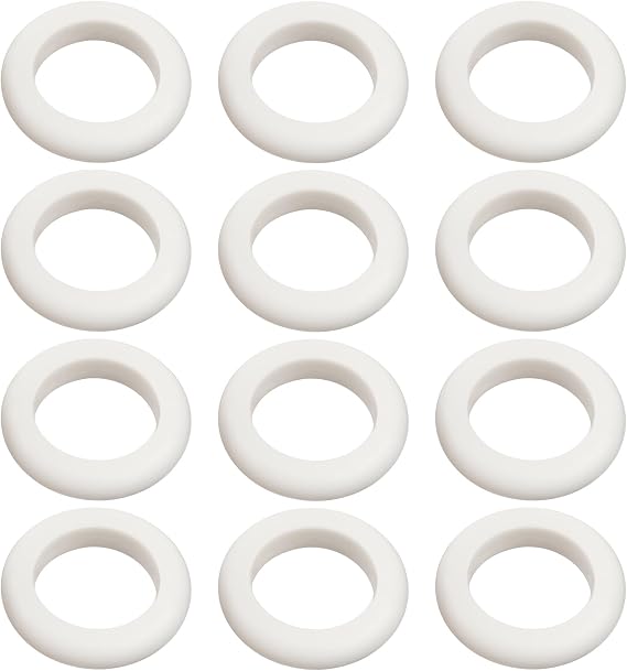 Large Bumper Pool Rubber Rings,Bumper Pool Table Replacement Parts Fit Bumper Pool Table, Brought New Life to Old Hard Bumpers-12 Pack-White