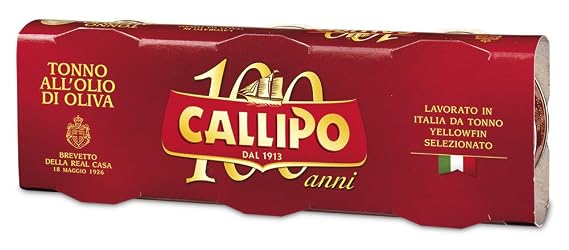 Callipo - Tonna all'Olio di Oliva - Tin - 3 x 80g - Pack of 4