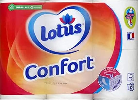 Lotus Toilet Paper Pink or White depending on Availability - Pack of 12 Rolls