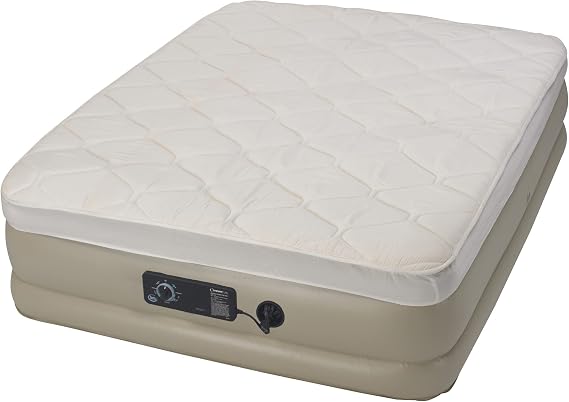 Serta Raised Air Mattress with Never Flat Pump | Size: Queen 18"| Luxury Inflatable Mattress with Built in Air Pump to Ensure a Restful Night | Heavy Duty Blow Up Mattress with Self Inflating Pump