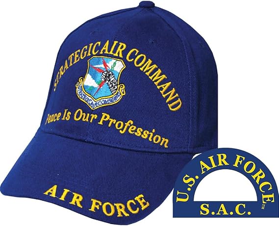 Eagle Emblems Mens Strategic Air Command Embroidered Ball Cap Adjustable Blue