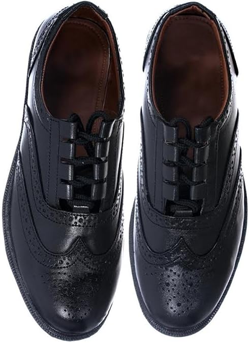 Men's Leather Upper Ghillie Brogues Shoes for Kilts - Smart Formal, Breathable, Slip On Wedding Lace Up Dress Shoes
