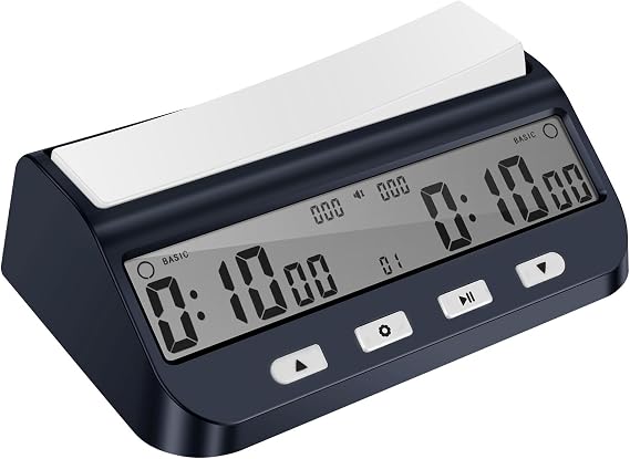 Digital Chess Clock Delay Bonus BYO YOMI and Count Up Portable Chess Clock Timer Countdown Time Addition Delay Alarm OnOff Move Counting Memory Setting