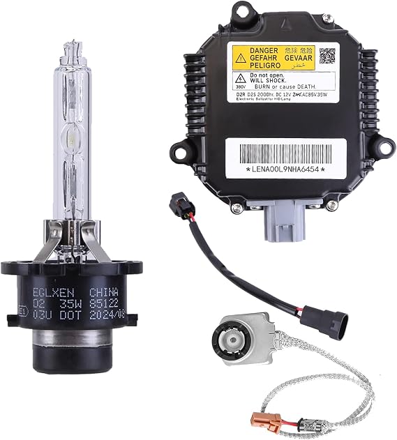 28474-89904 Xenon HID Headlight Ballast Control Unit Module with Igniter & D2S Bulb for Nissan Altima 350Z Maxima, Murano,Rogue,for Infiniti G35, G37, FX35 Replaces 28474-8991A 28474-89907