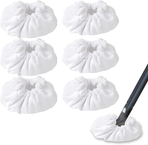 6Pack Microfiber Cloths Fit for Dupray Handheld Steam Cleaner, Large Microfiber Bonnet Compatible with Dupray Neat Steam Cleaner-Reusable Handheld Steamer Cloth Accessories (Double-Layer)