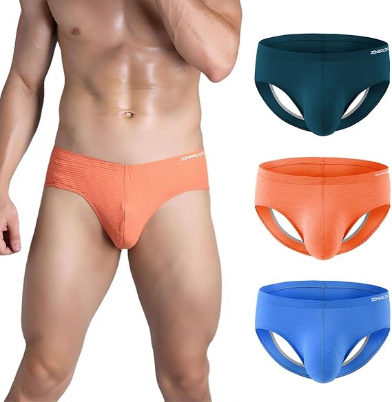 ZONBAILON Men's Sexy Jockstraps Underwear with Bulge Ball Pouch Breathable Thong Jock Strap