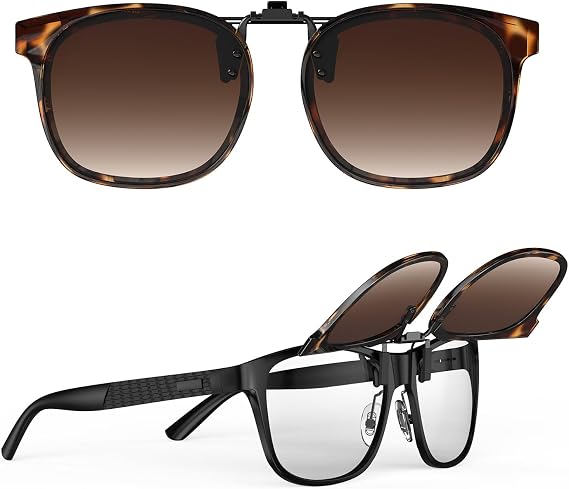 Goiteia Oversized Clip on Sunglasses over Prescription Glasses,Polarized