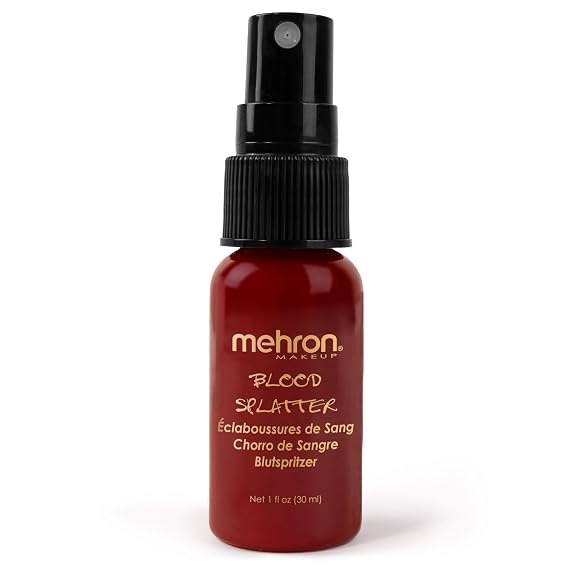 Mehron Makeup Blood Splatter, Special FX Fake Spray Blood