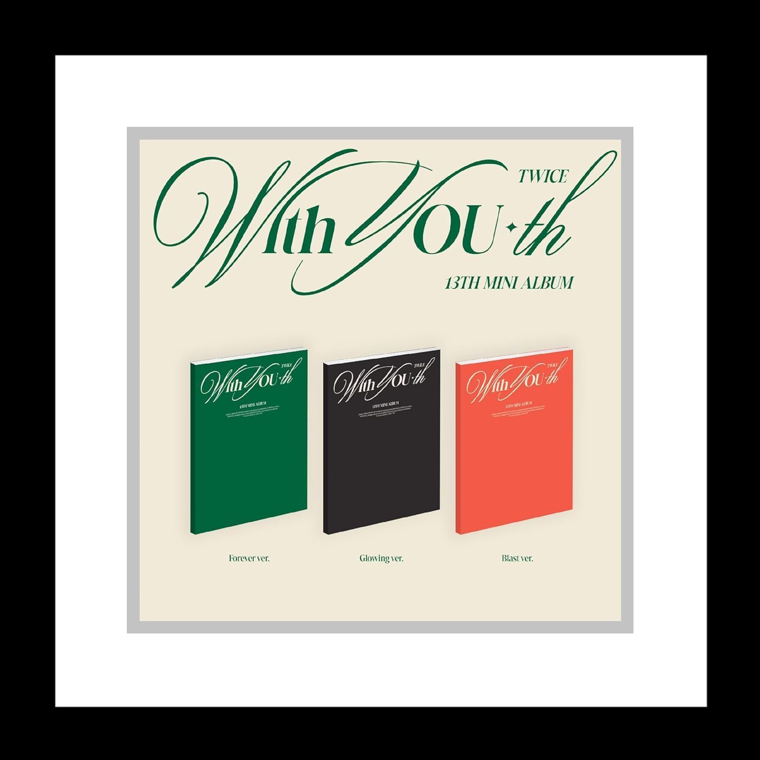 Twice with You-th 13th Mini Album Standard Glowing Version CD1p Letter Poster on PackPhotoBook5p PhotoCard1p 3-Cut PhotoCard1p Film PhotoCard1ea StickerTracking Sealed