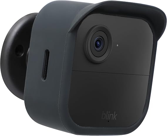 Protective Silicone Skin Case for Blink Outdoor 4 & Outdoor 4 Floodlight Camera, Weatherproof Camouflage Cover with Sun-Glare and UV Protection (Black, 1 Pack)