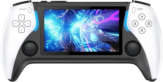 Portable handheld game console with 11 emulator support, 10000 + built-in games, handheld HD video player ebook, 4.3 inch IPS screen (white)
