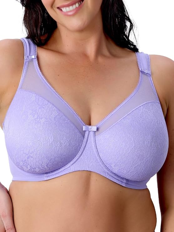 Berlei Women's Beauty Lace Underwired Smoothing Bra Minimizer Bra (Pack of 1)