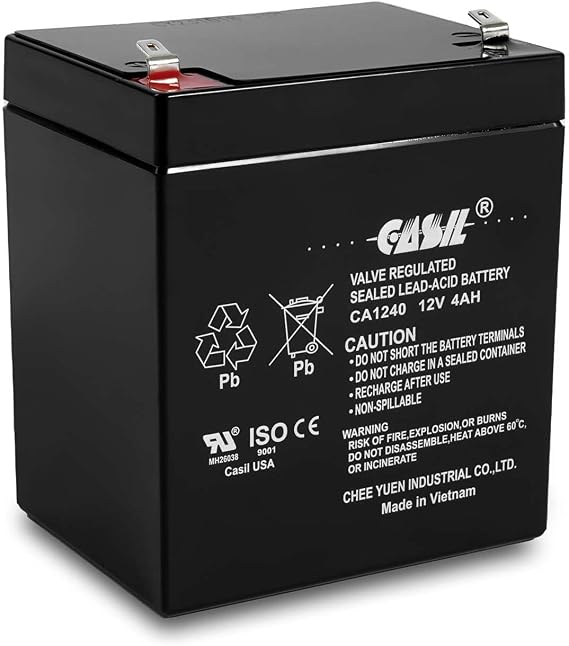 Casil CA-1240 12V 4AH Solex BD124 Alarm Back Up DSC Security Panel Replace