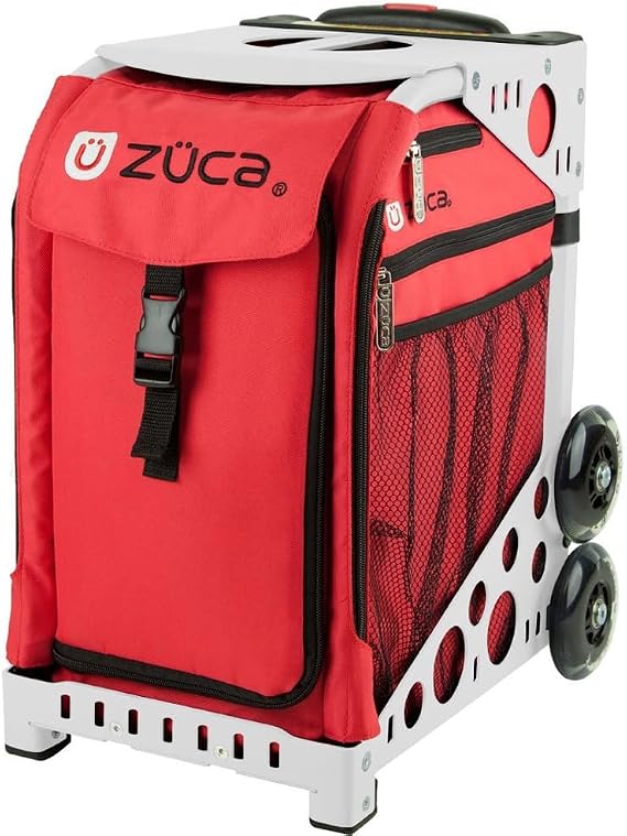 ZUCA Bag Chili Insert & Gray Frame w/Flashing Wheels