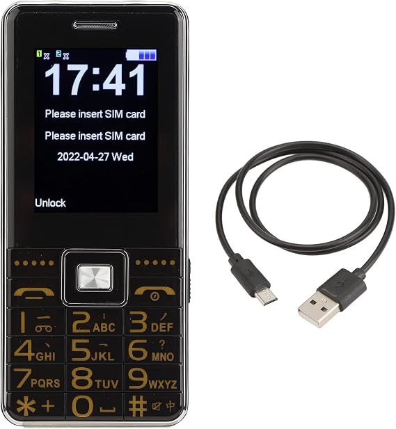 Zyyini G600 Multifunction 2G Unlocked Cell Phone, Dual Sim, Large Font, Large Volume, with Flashlight and SOS Alarm, 6800mAh